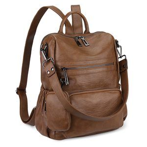 Travel Backpack Purse for Women Vegan Leather Ladies Fashion Tassel Shoulder❤️